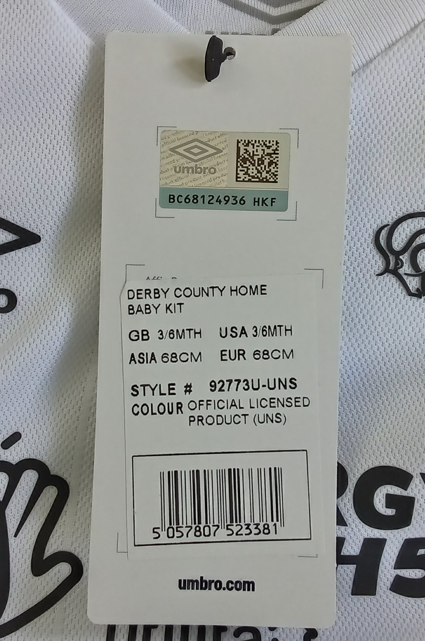 Derby County 2020/21 Umbro Home Football Kit
