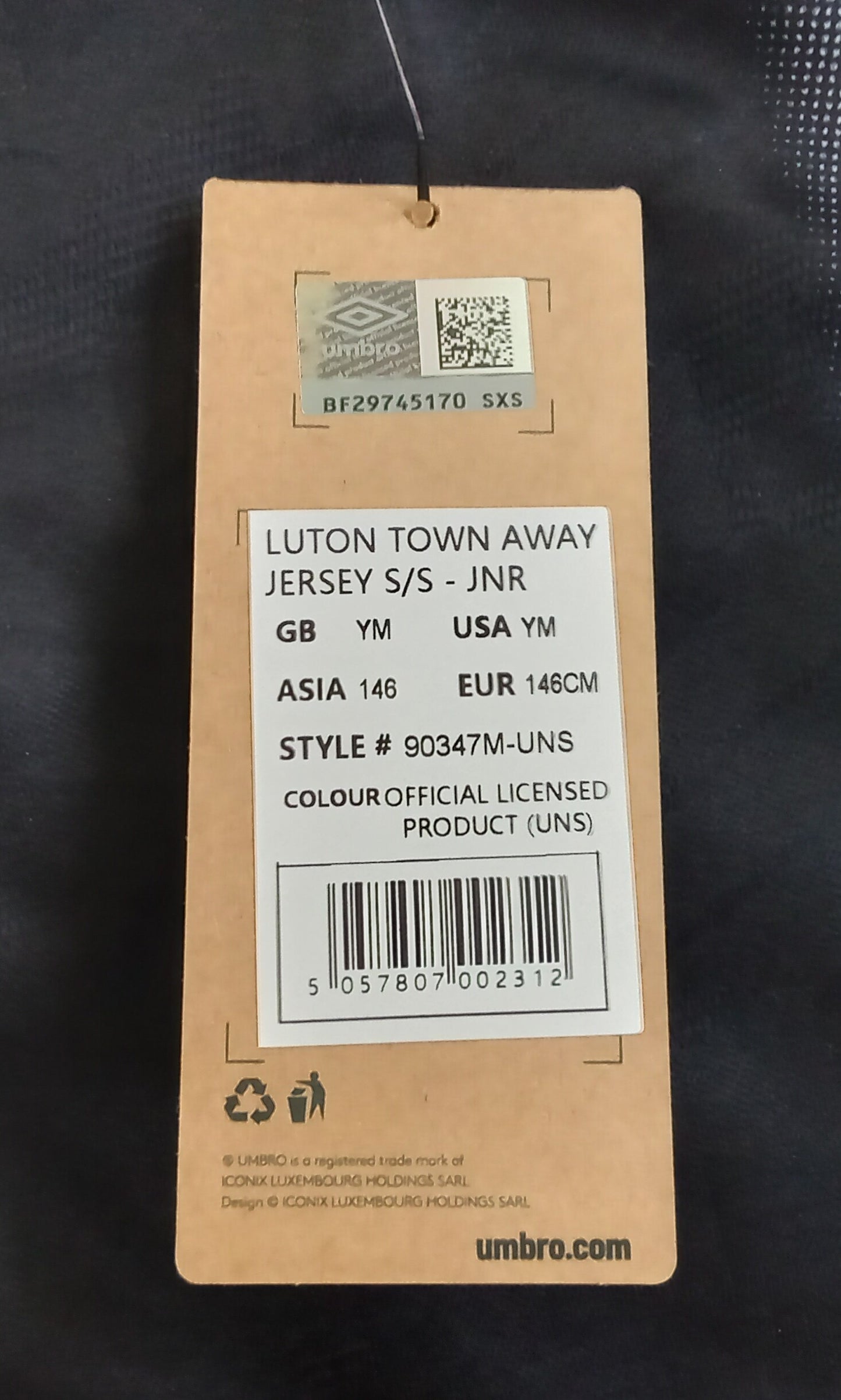 Luton Town 2024/25 Umbro Away Football Shirt