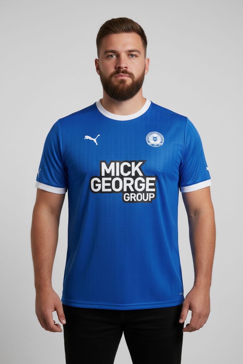 Full Peterborough United jersey on model