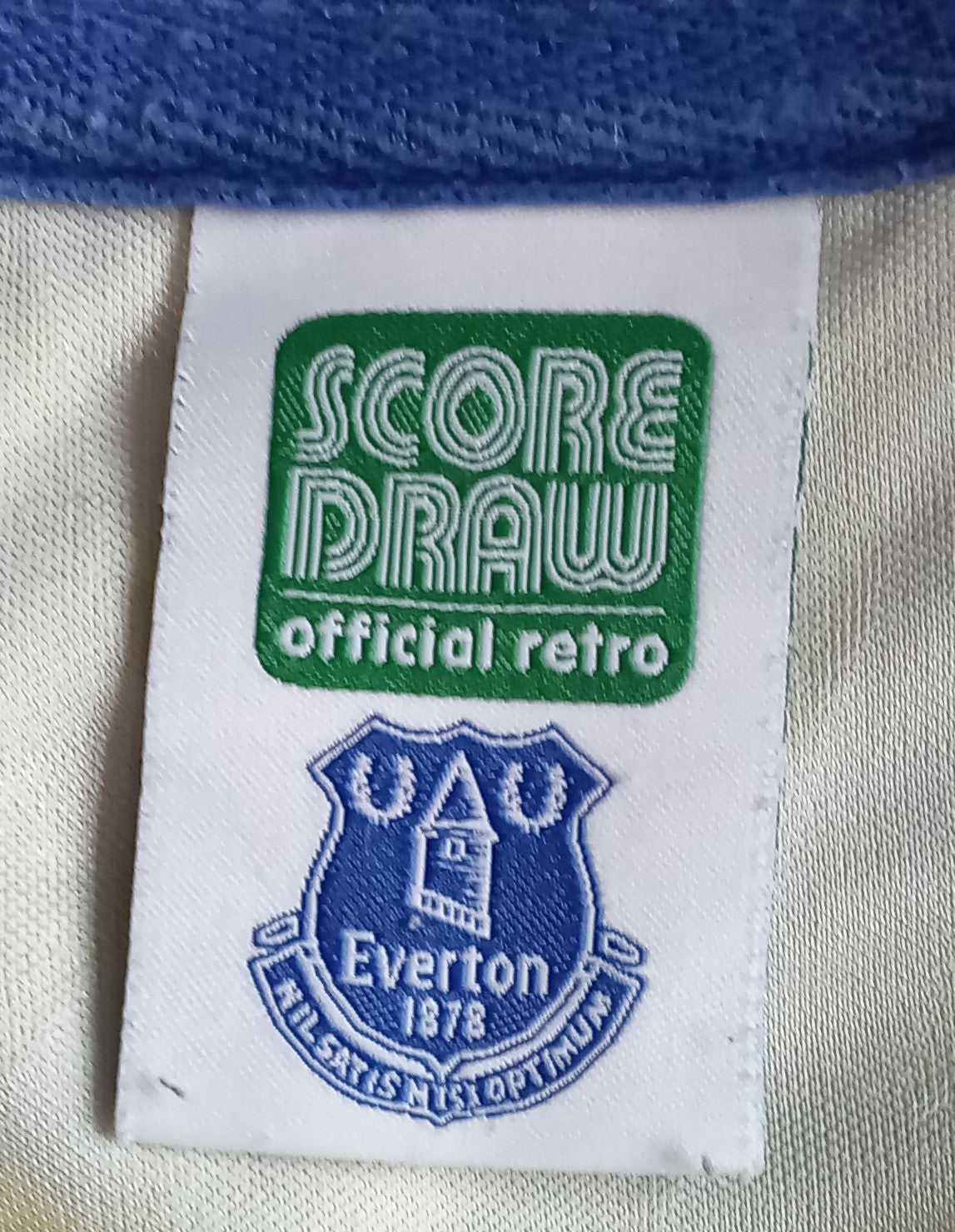 Everton 1990/92 Score Draw Away Football Shirt