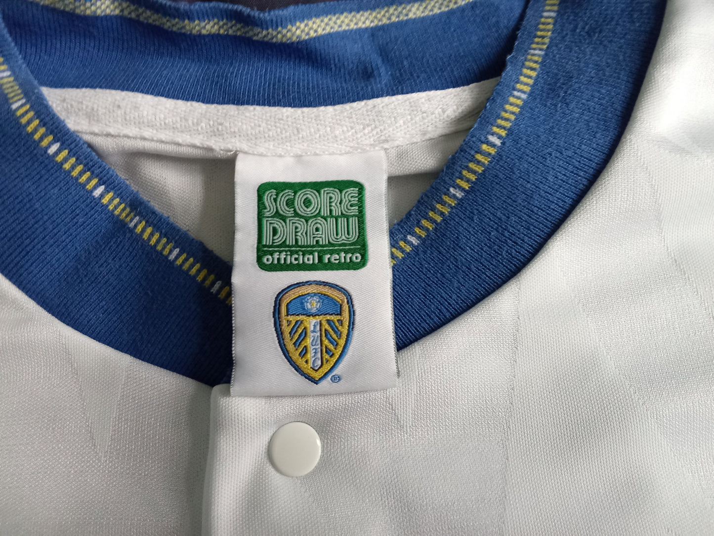 Leeds United 1991/92 Score Draw Home Football Shirt