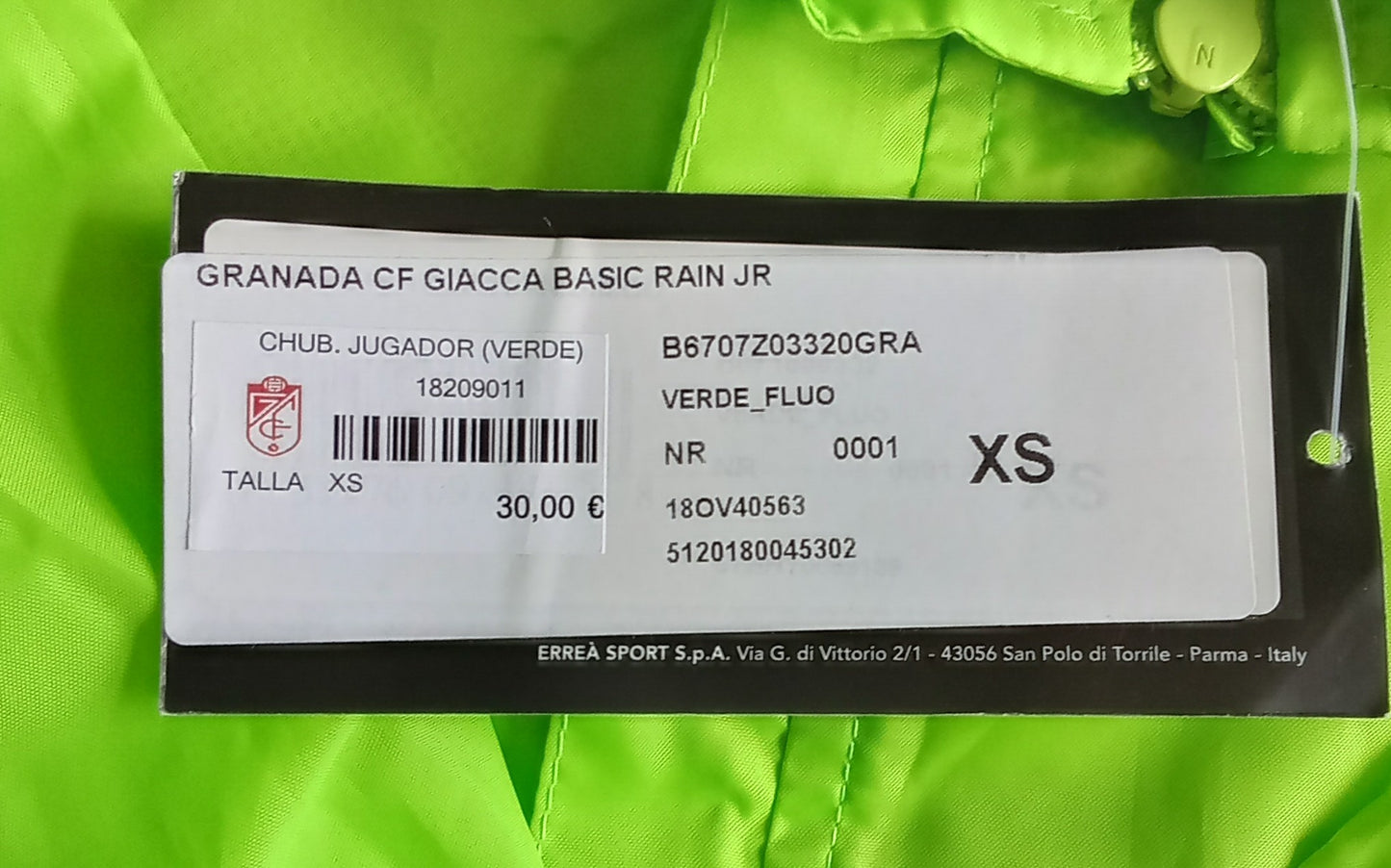 Granada CF 2018/19 Errea Football Training Rain Jacket