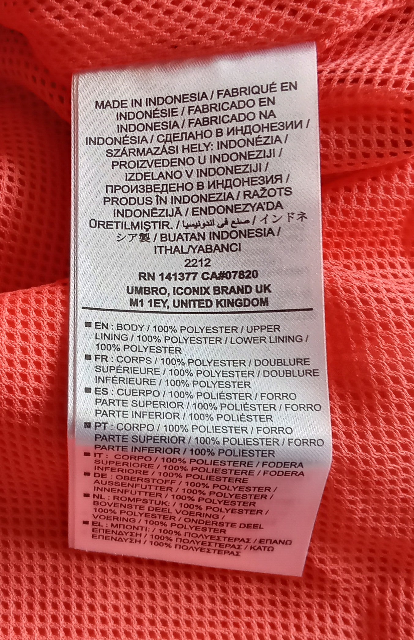 Everton 2019/20 Umbro Football Training Rain Jacket