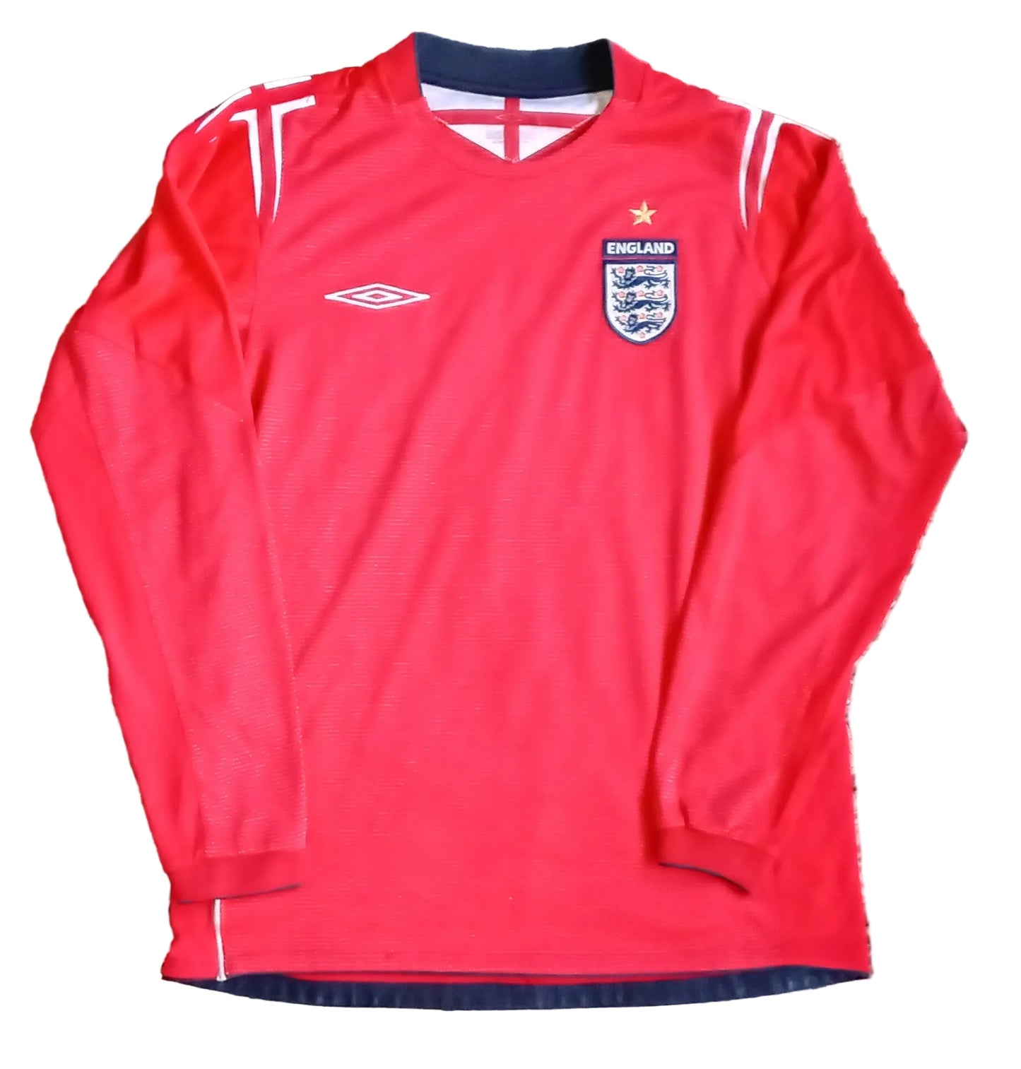* England 2004 Umbro Away Football Shirt - Long Sleeve *
