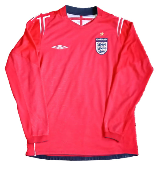 * England 2004 Umbro Away Football Shirt - Long Sleeve *