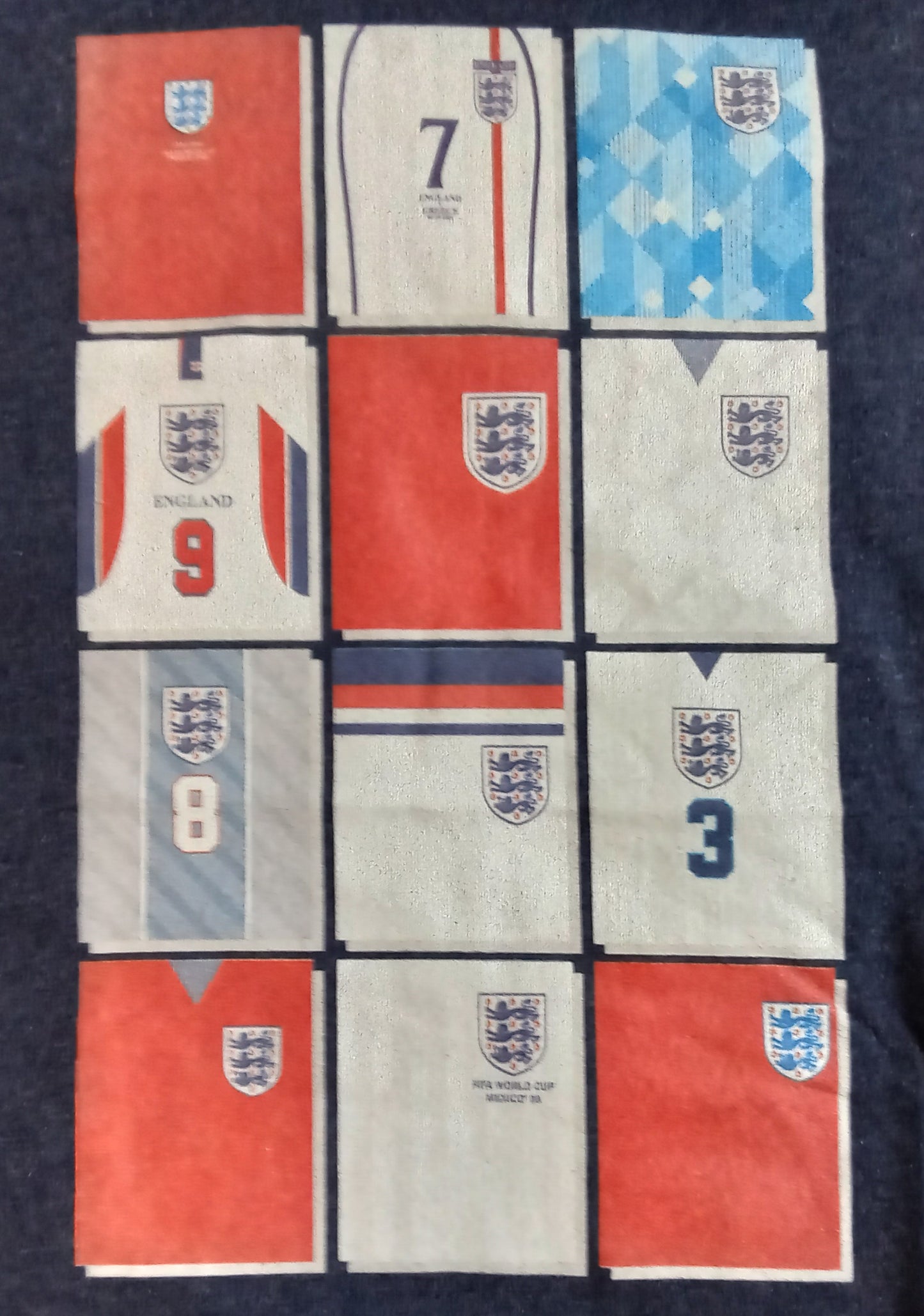 * England - History of Kits Graphic T-Shirt *