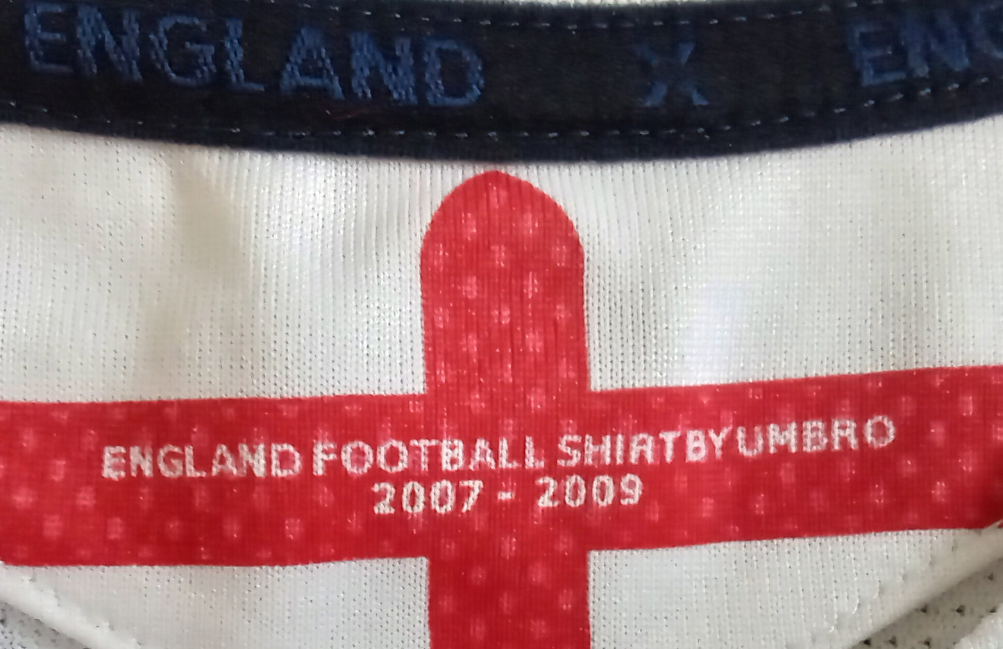 * England 2007/09 Umbro Home Football Shirt *