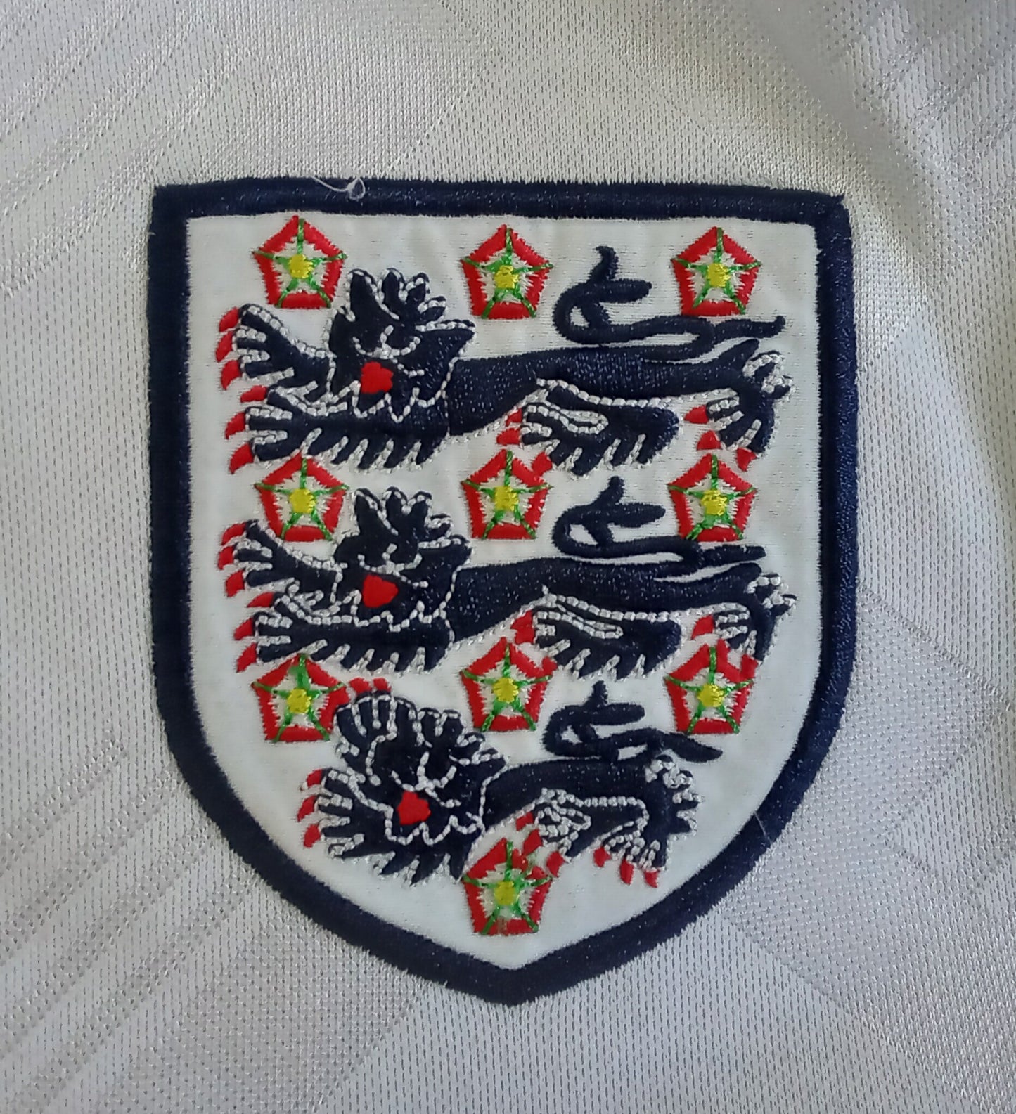 * England 1990 Score Draw Home Football Shirt *