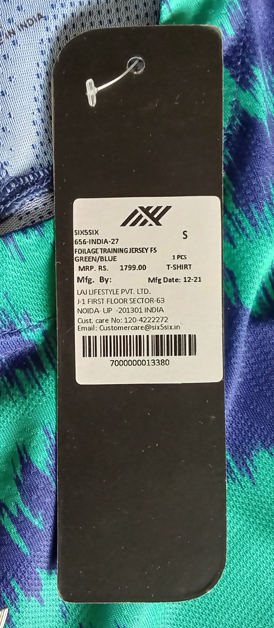 India 2021 Six5Six Football Training Shirt