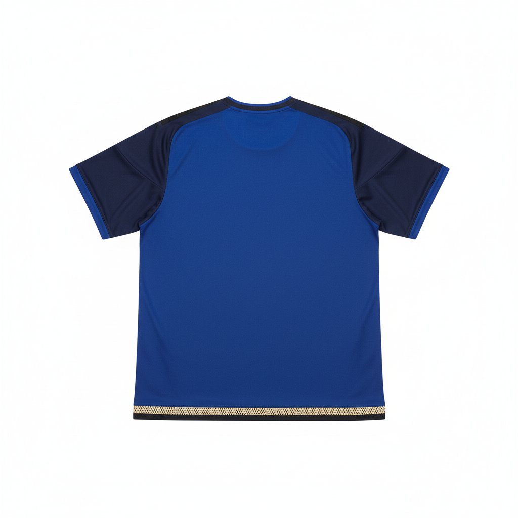 Cardiff City shirt back - white background