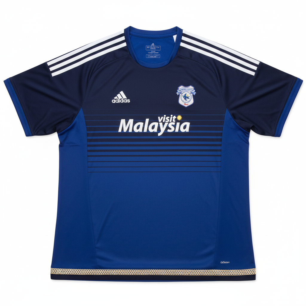 Cardiff City shirt front - white background