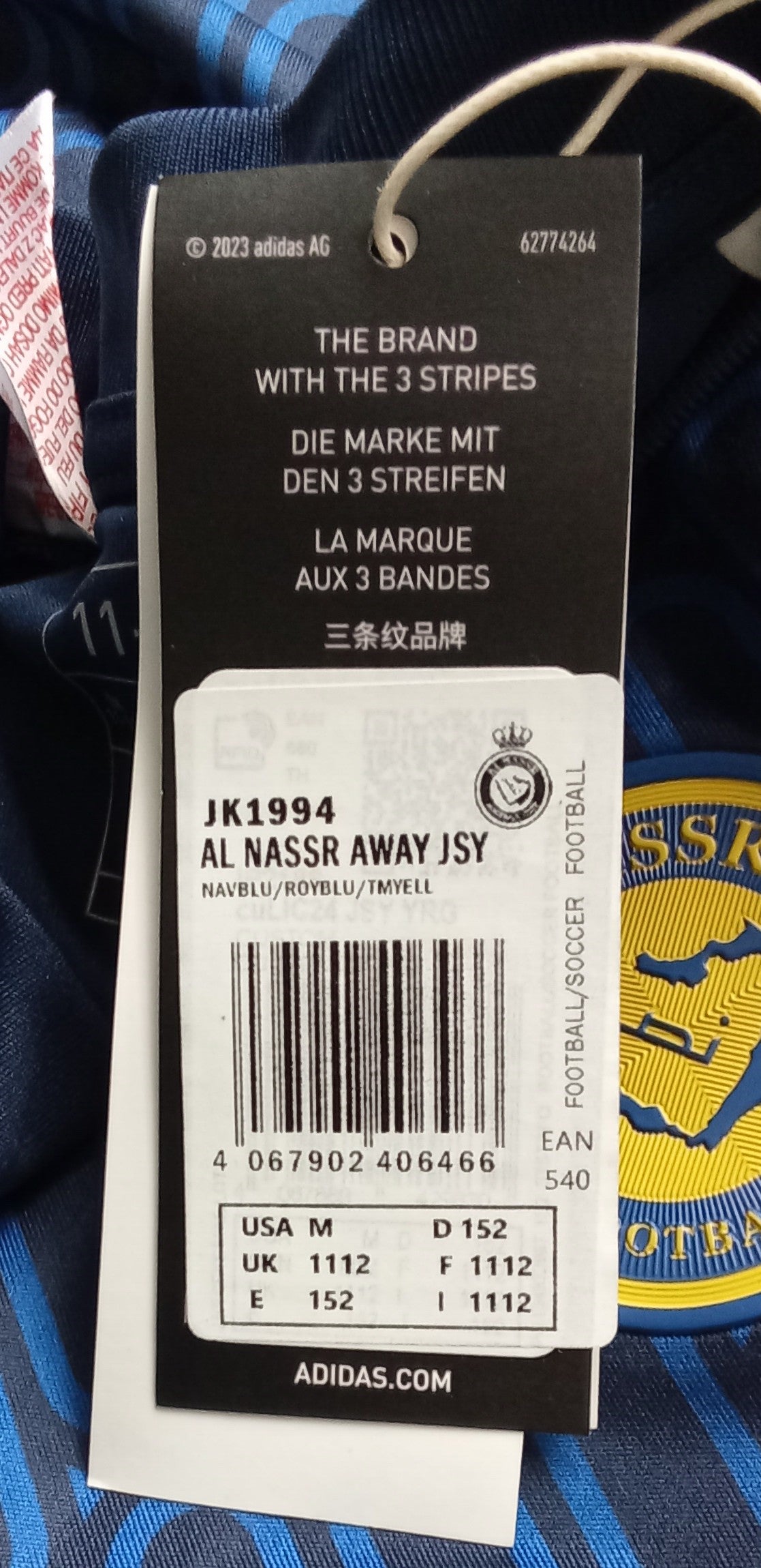 Al Nassr 2024/25 Adidas Away Football Shirt
