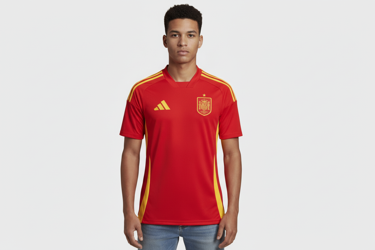 Spain 2024 Adidas Home Fan Football Shirt
