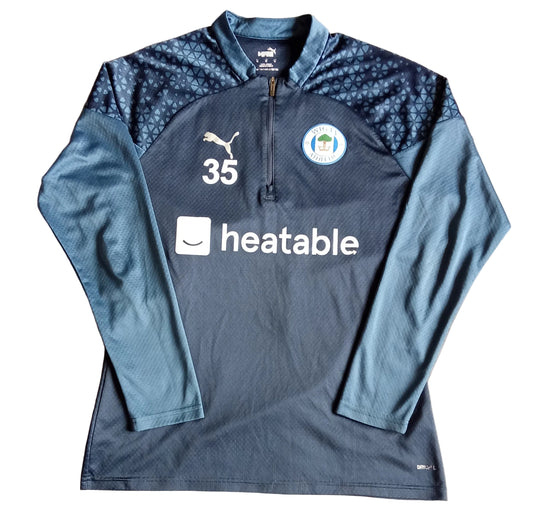 Wigan Athletic 2023/24 Puma Player Issue Training Quarter Zip Track Top