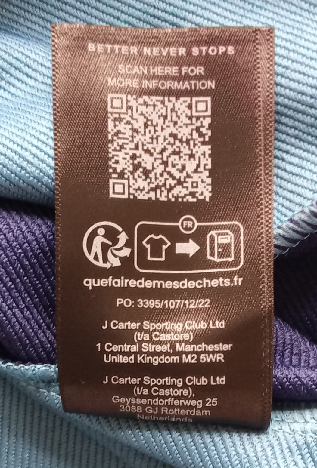 Rangers 2024 Castore Quarter Zip Football Training Jacket